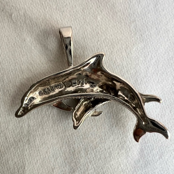 🐬Double Dolphin Pendant🐬 - Picture 2 of 5